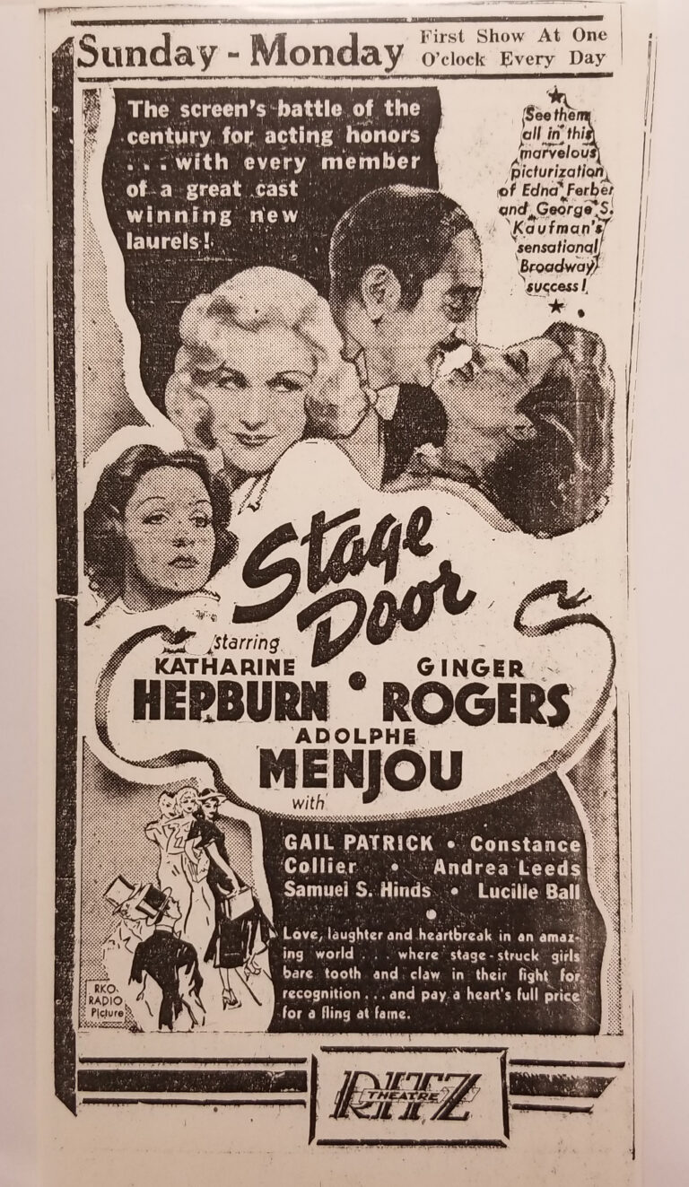 1938 January 8, Ritz Theater Promotion, Courtesy Sanford History Museum